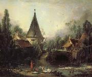 Francois Boucher Landscape near Beauvais oil painting reproduction